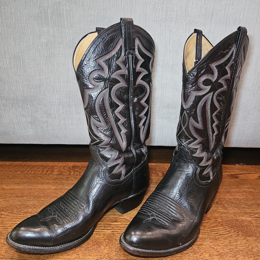 Panhandle Slim Leather Cowboy Boots 10 D